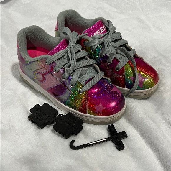 Heelys Split Glitter Kids Shoes Sz 3 - Picture 1 of 9
